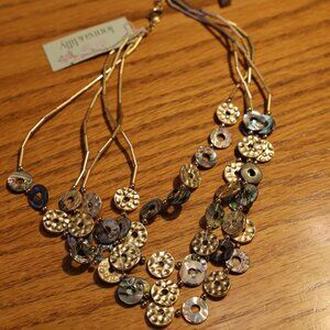 lonna and lilly Gold and Abalone Shell Necklace